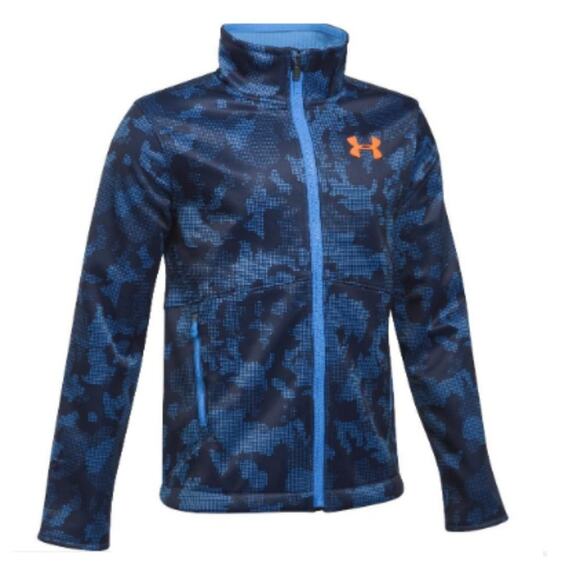 Under Armour Boys Storm Softershell Camo Full Zip Jacket Size YXL